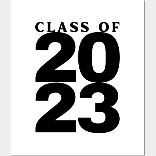 Class Of 2023. Simple Typography Black 2023 Class Of/ Graduation Design. Posters and Art